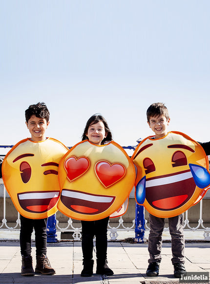 Déguisement Emoji sourire yeux en cœur enfant