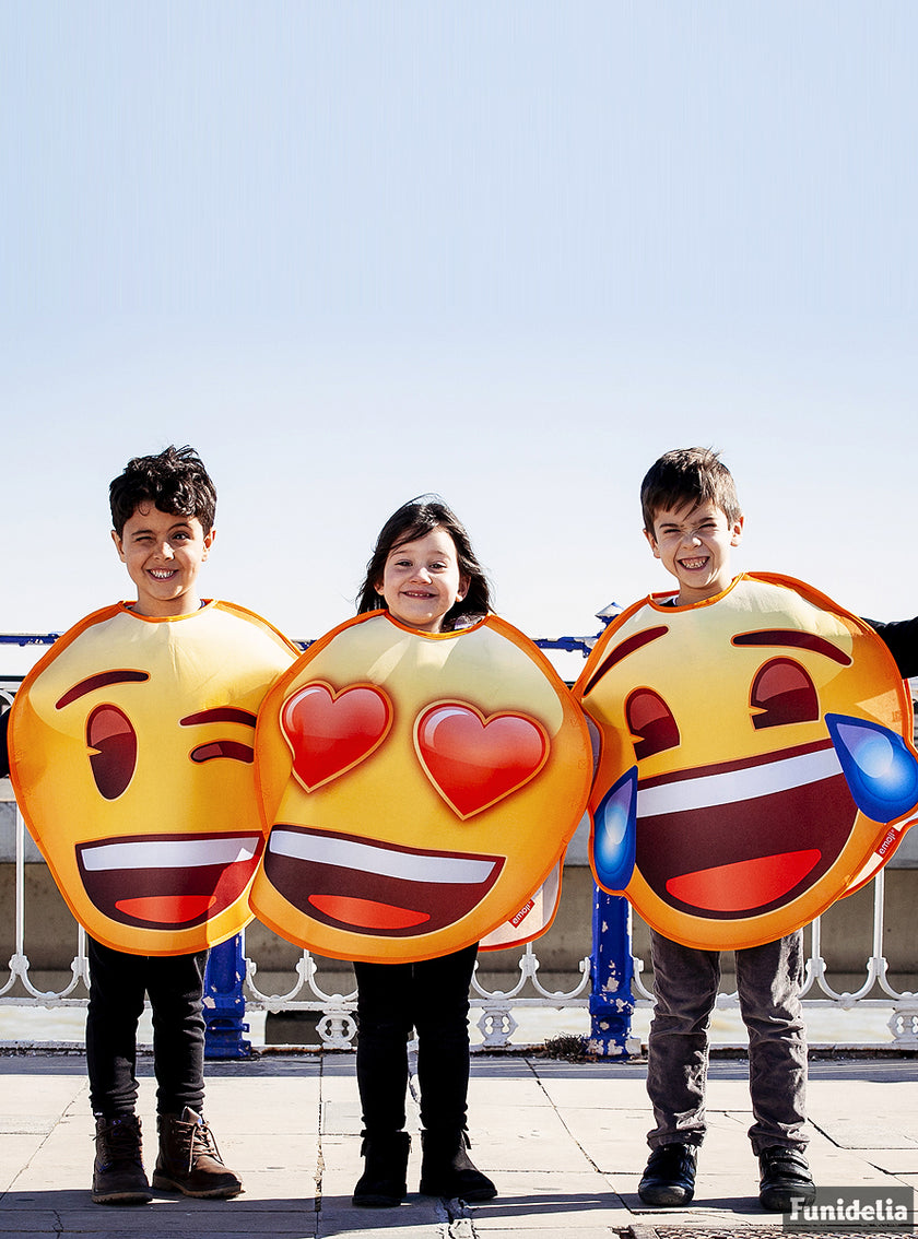 Déguisement Emoji sourire yeux en cœur enfant