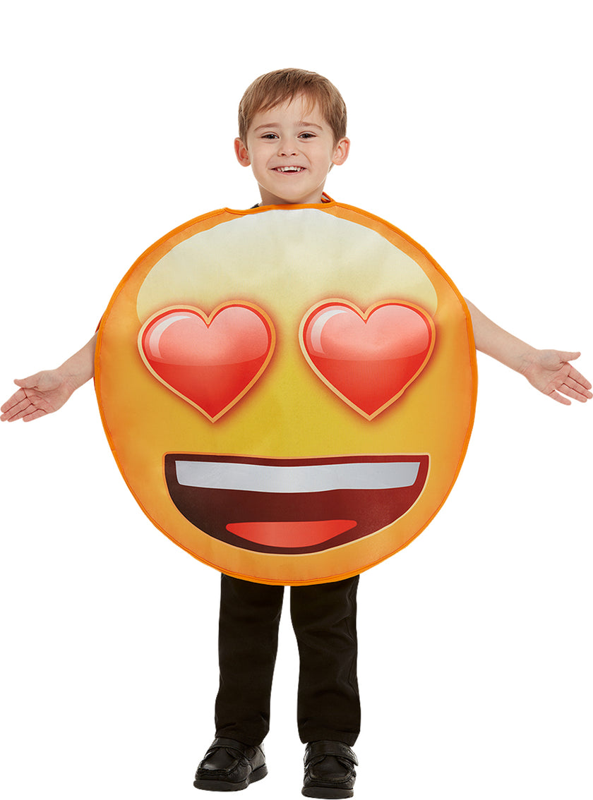 Déguisement Emoji sourire yeux en cœur enfant