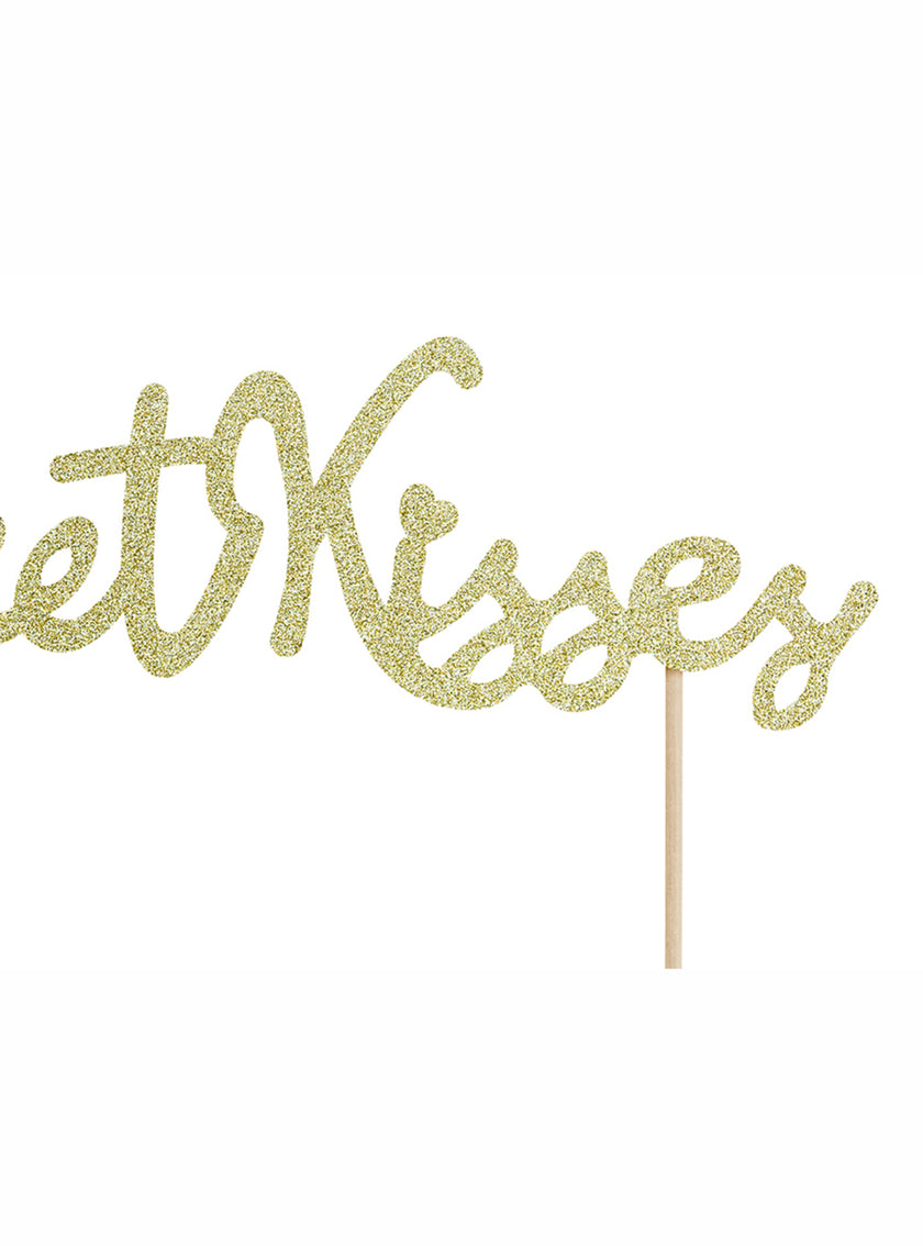 Décoration pour gâteau dorée Sweet  kisses - Valentine Collection