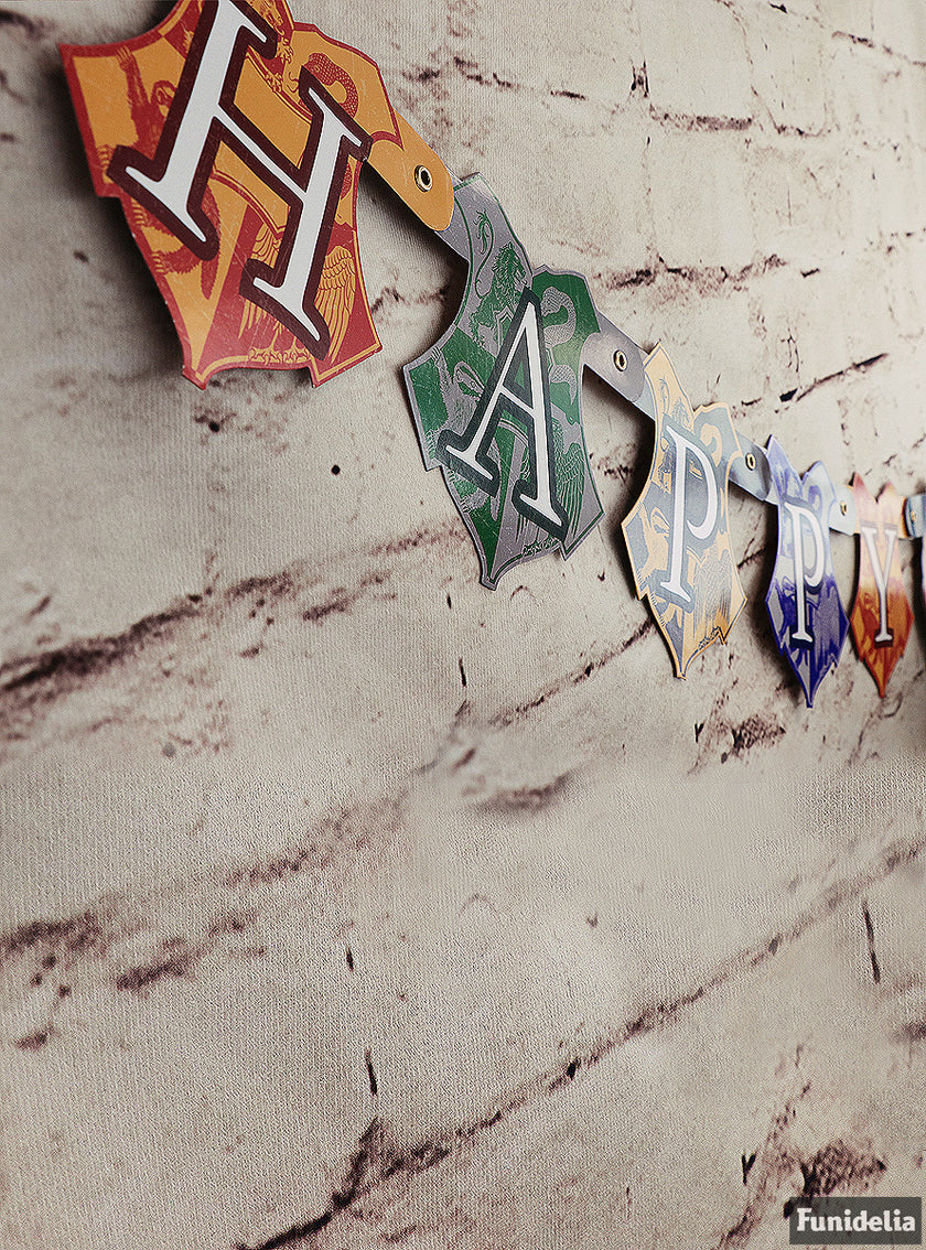 Banderole anniversaire Maisons Poudlard - Harry Potter