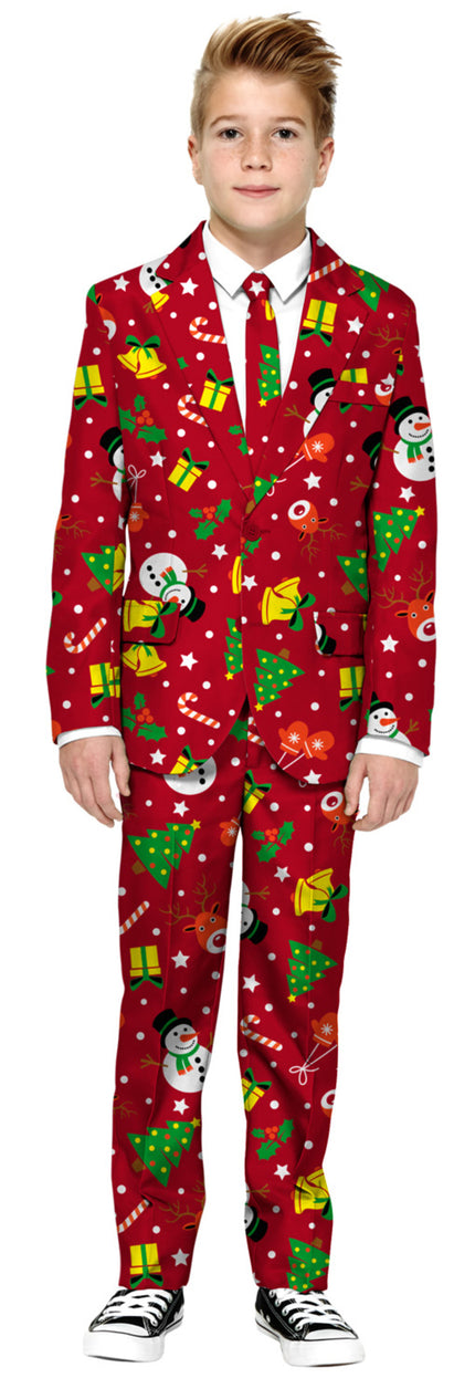 Costume de Noël rouge avec lumières enfant - Opposuits