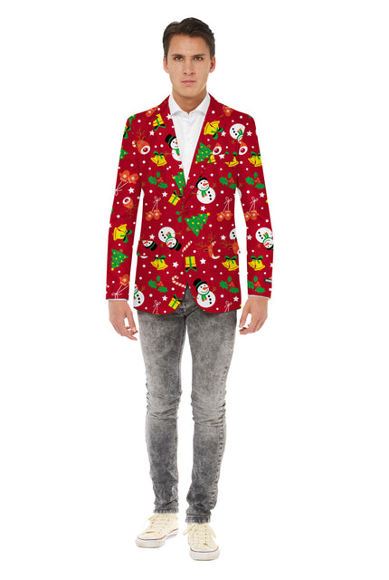 Veste de Noël rouge avec lumières - Opposuits
