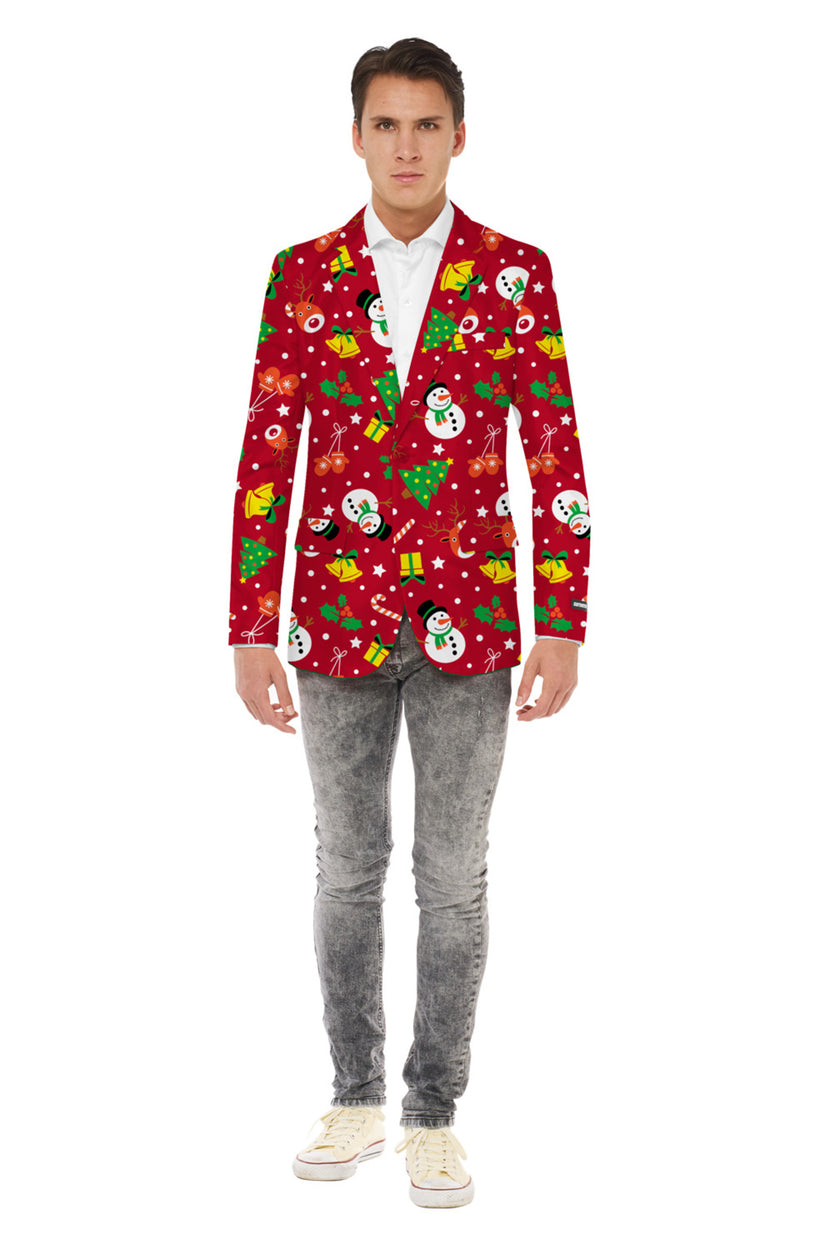 Veste de Noël rouge avec lumières - Opposuits