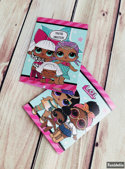 8 invitations LOL Surprise