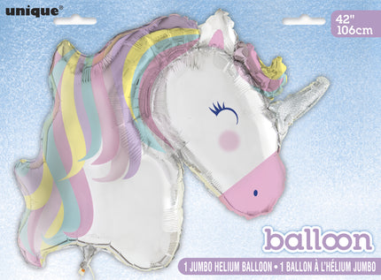 Ballon en aluminium Happy Licorne
