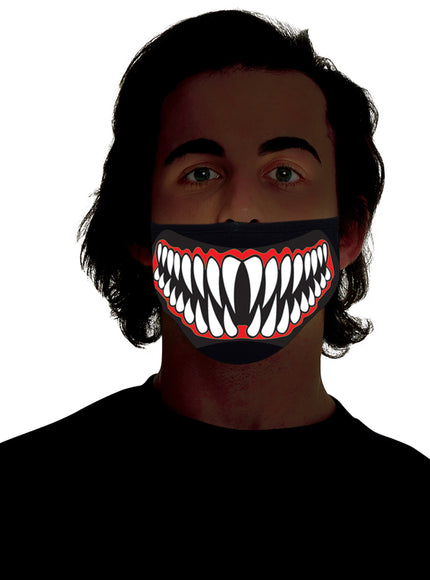Demi masque dents lumineuses adulte