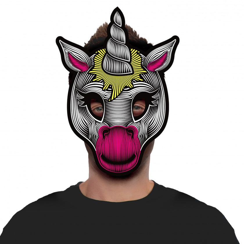 Masque licorne lumineux adulte