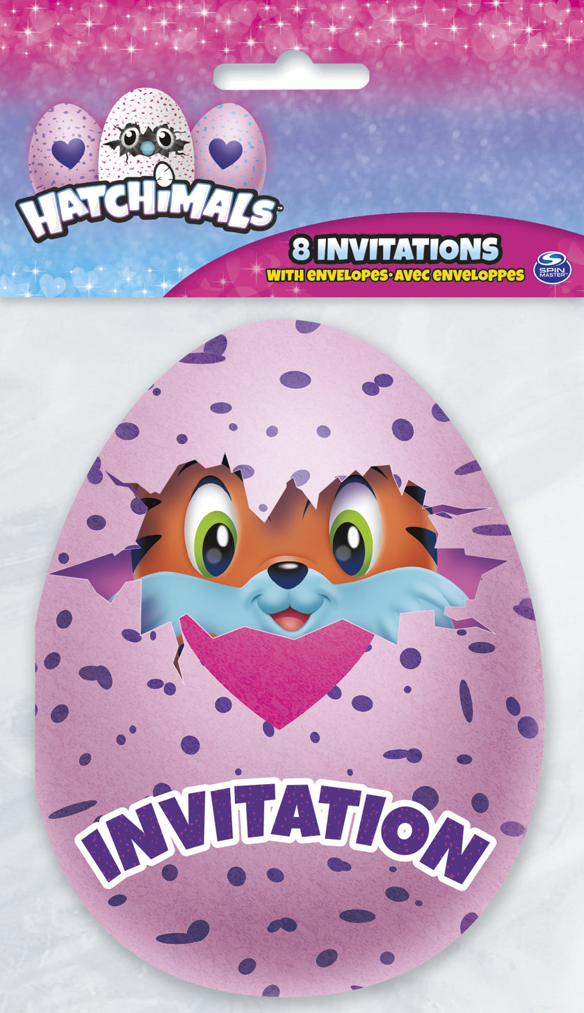 8 invitations Hatchimals