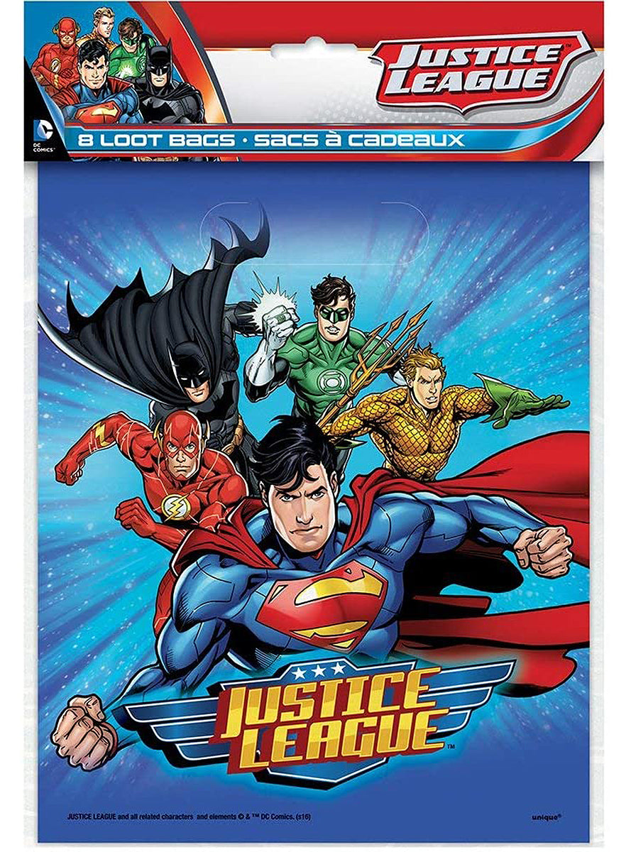 8 sachets à bonbons Justice League