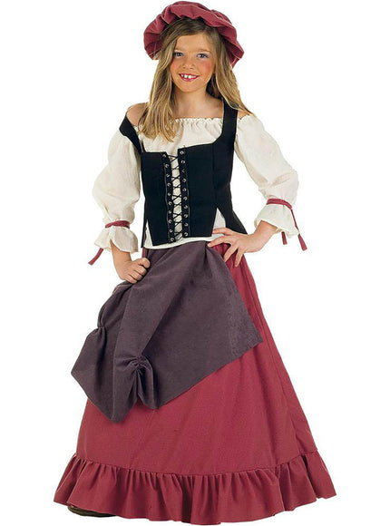 Déguisement d'aubergiste Eliana pour fille
