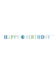 Guirlande premier anniversaire bleu - Blue Dots 1st Birthday