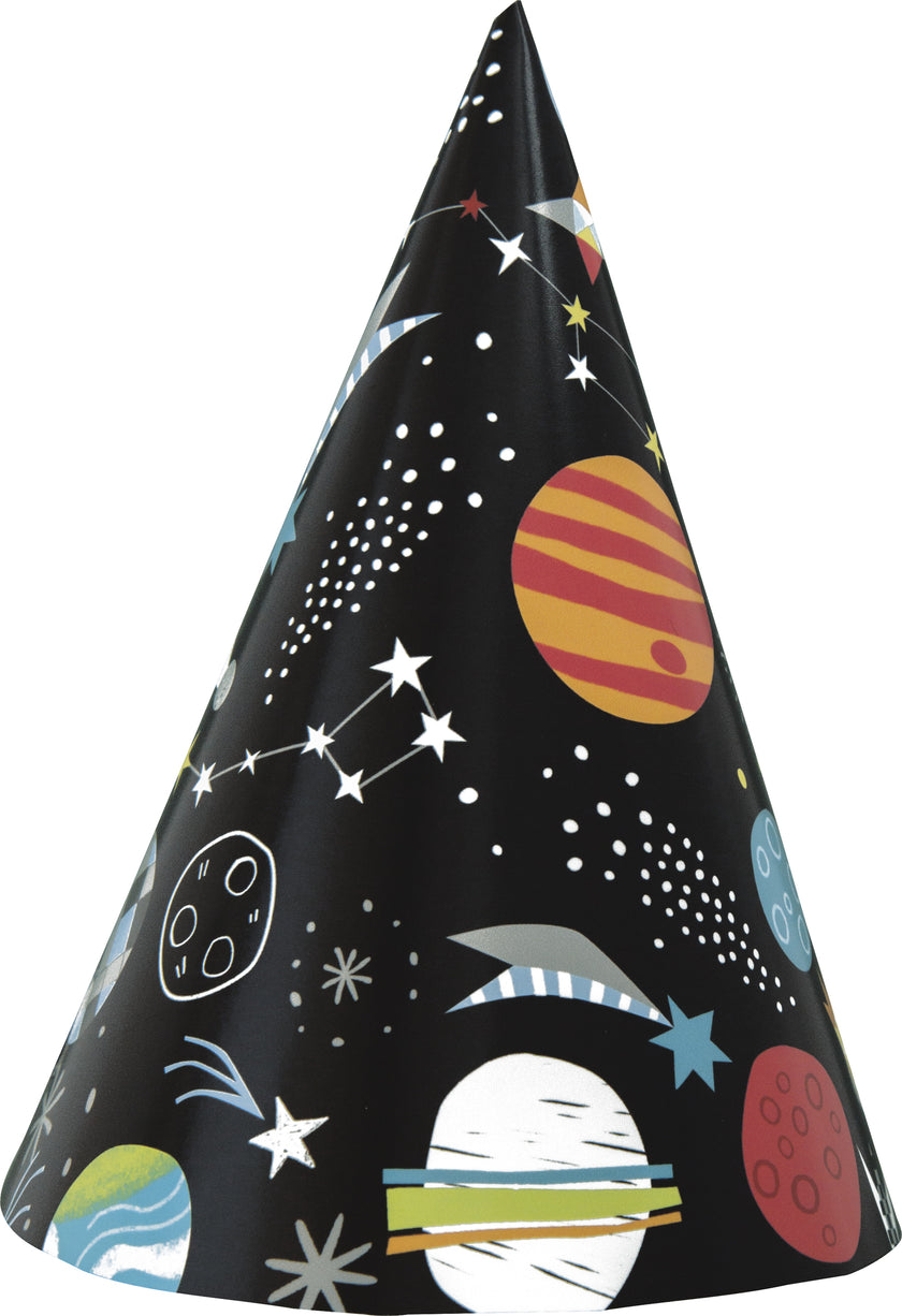 8 chapeaux de fête espace - Outer Space