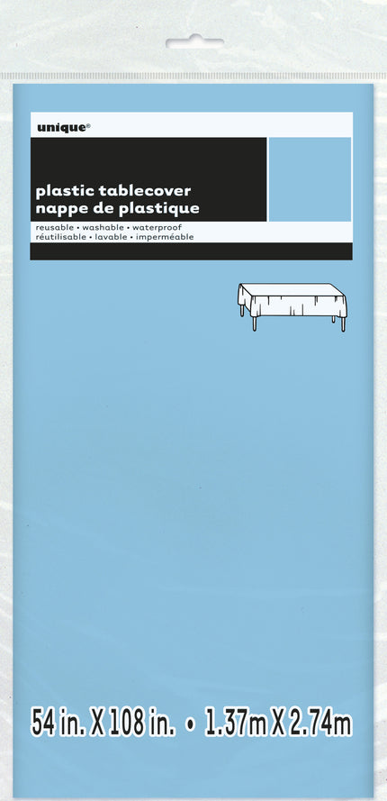 Nappe bleue pastel rectangulaire - Gamme couleur unie