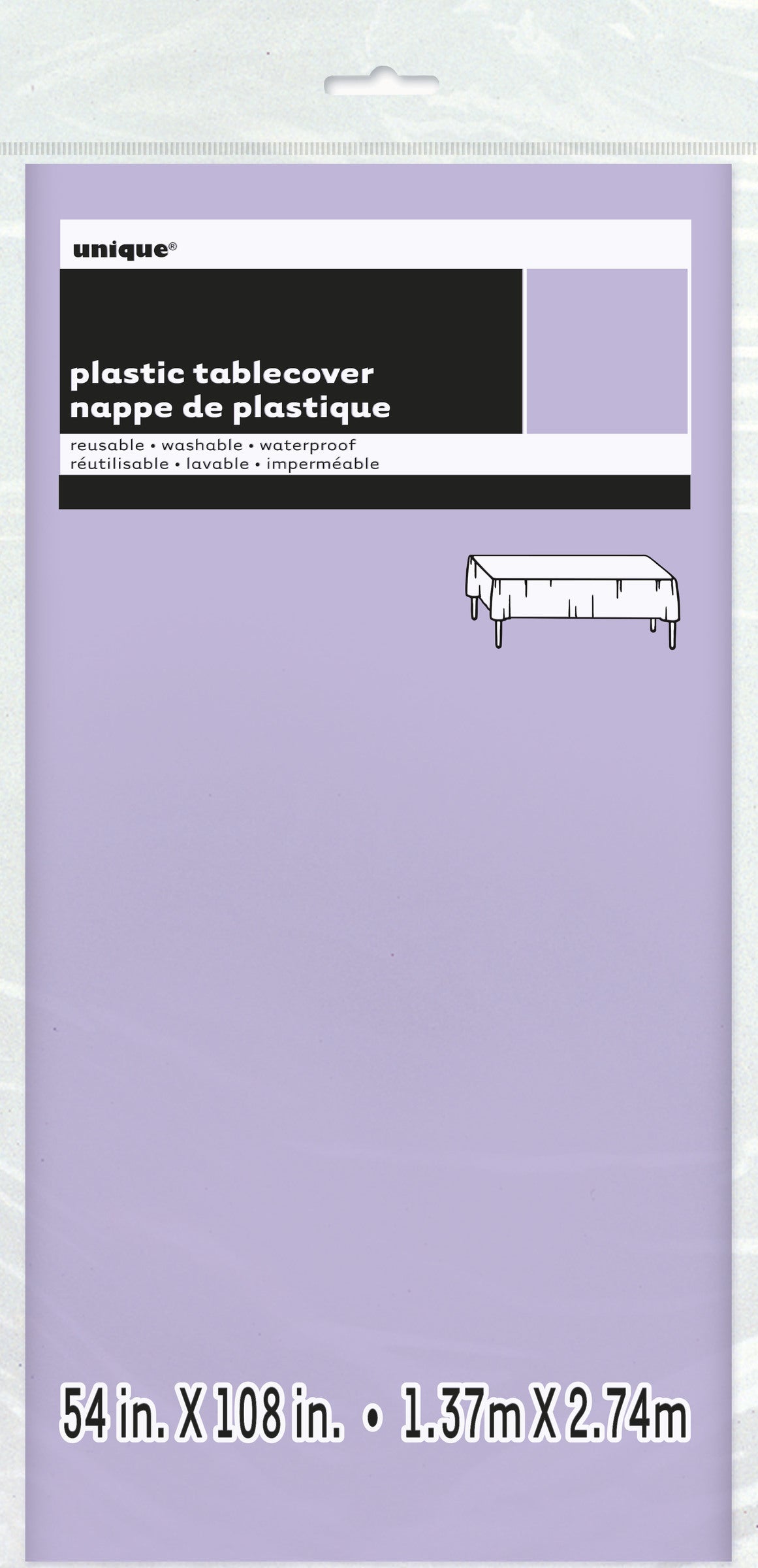 Nappe lila rectangulaire - Gamme couleur unie