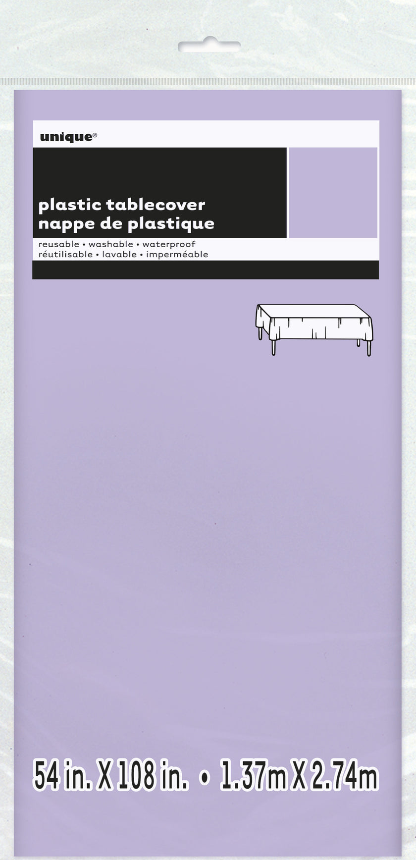 Nappe lila rectangulaire - Gamme couleur unie