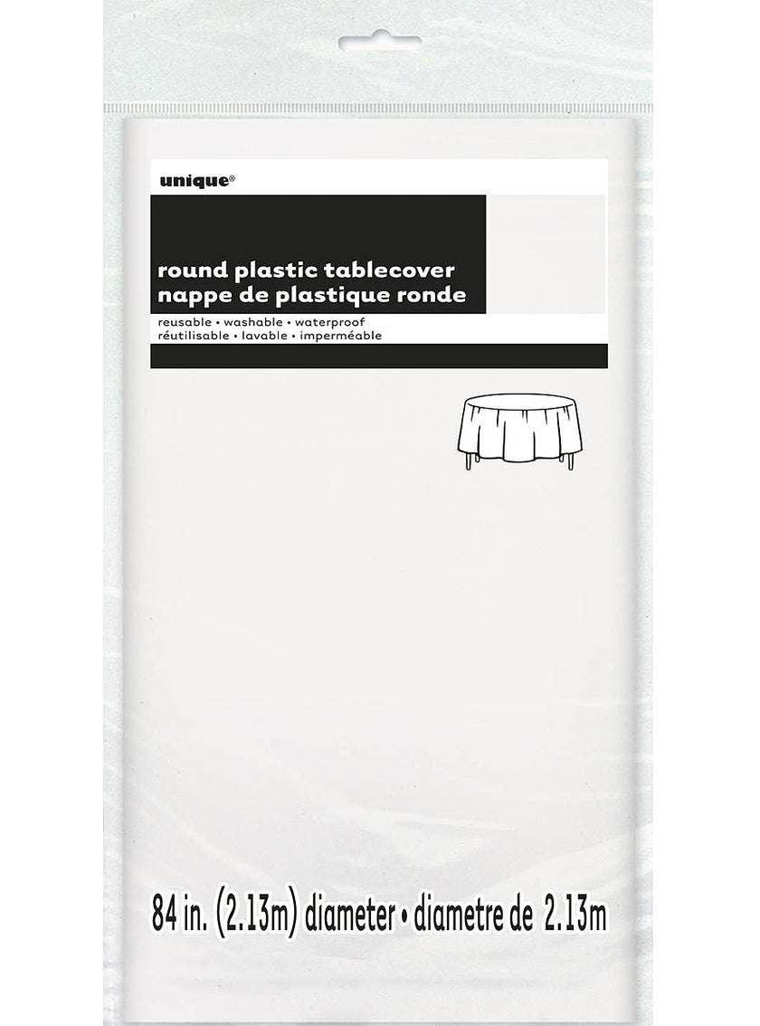 1 nappe ronde blanche - Gamme couleur unie
