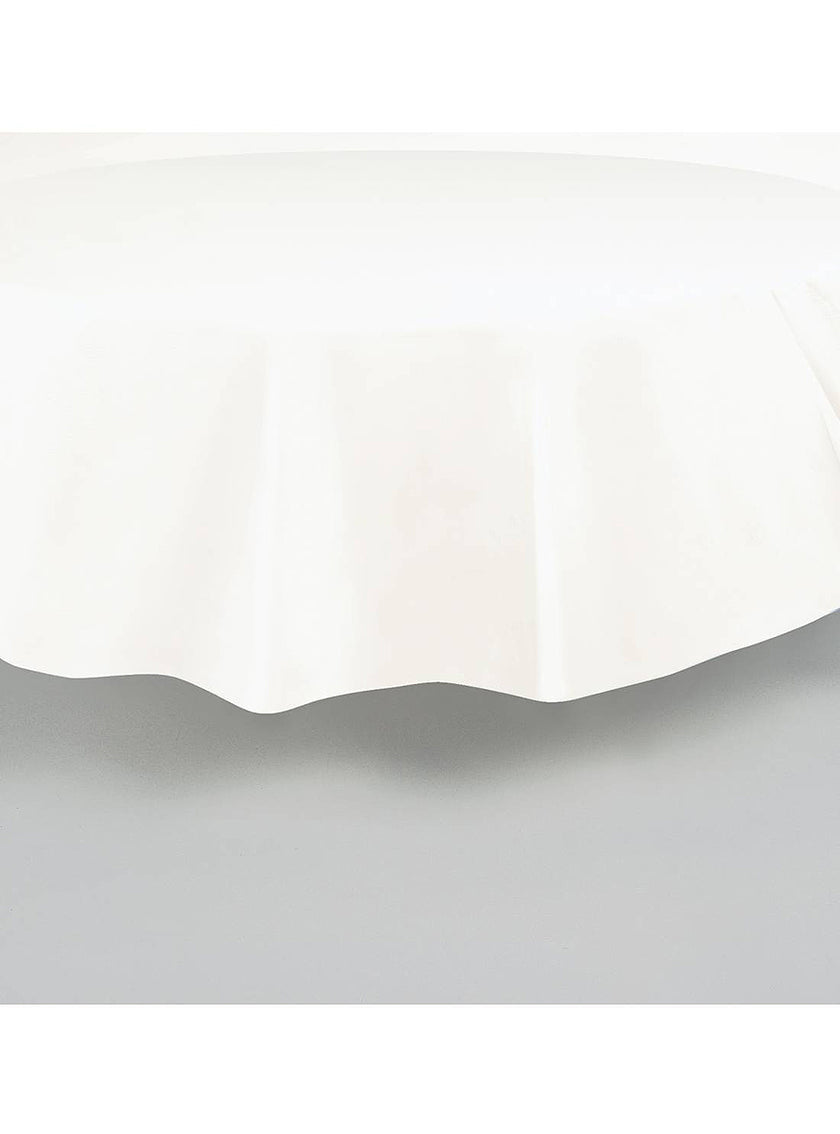 1 nappe ronde blanche - Gamme couleur unie