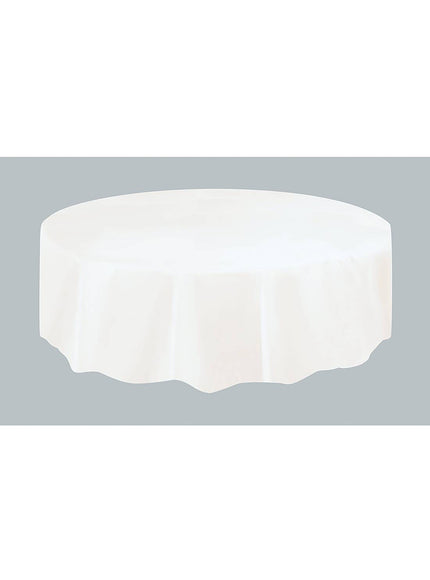 1 nappe ronde blanche - Gamme couleur unie