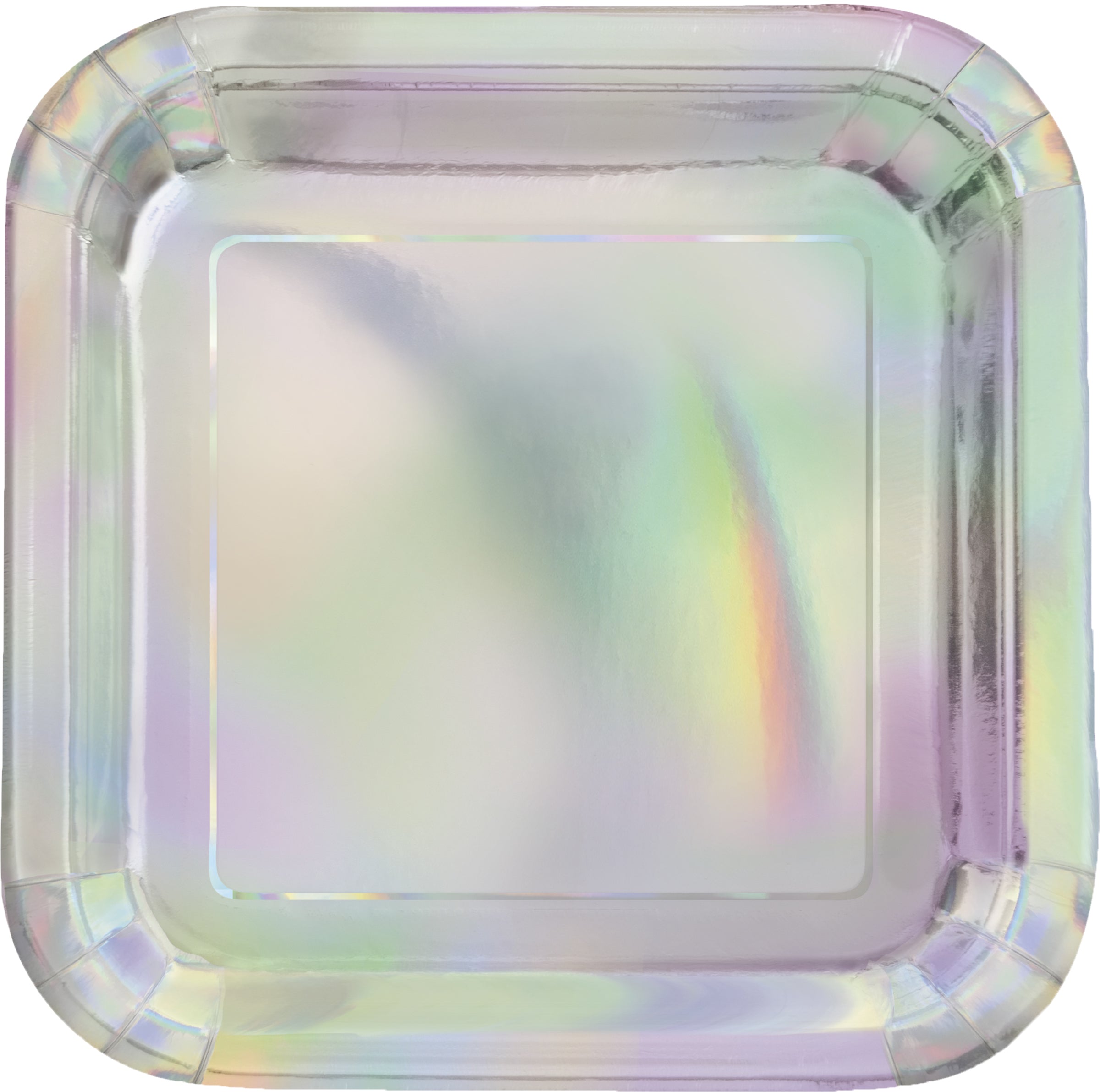 8 petites assiettes iridescentes  (18 cm)