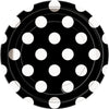 8 petites assiettes noires à pois blancs  (18 cm)