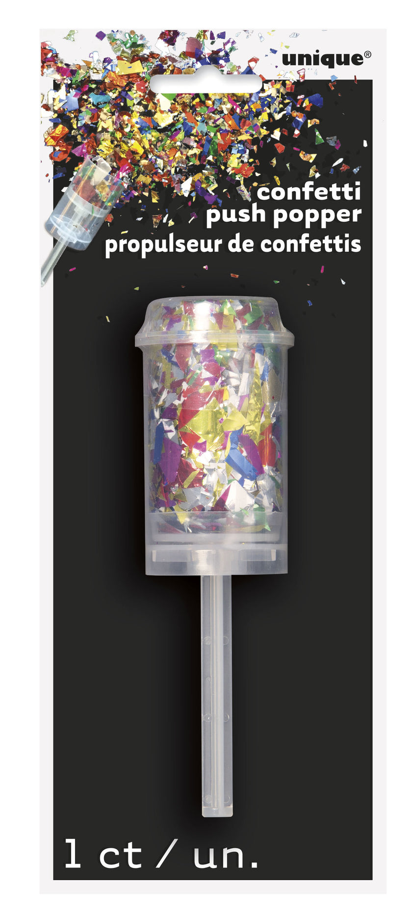 Mini Canon à confetti multicolores