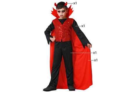déguisement de démon vampire enfant 4pcs taille 5-6 ans