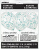 6 ballons avec confettis bleu turquoise (30 cm) - Gamme couleur unie