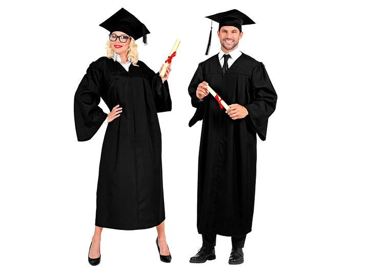 déguisement de diplomé(e) noir 2pcs adulte taille xxl