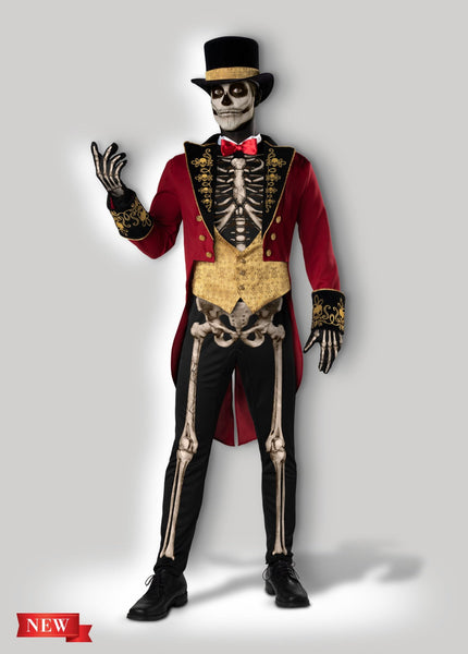 Déguisement squelette dompteur homme