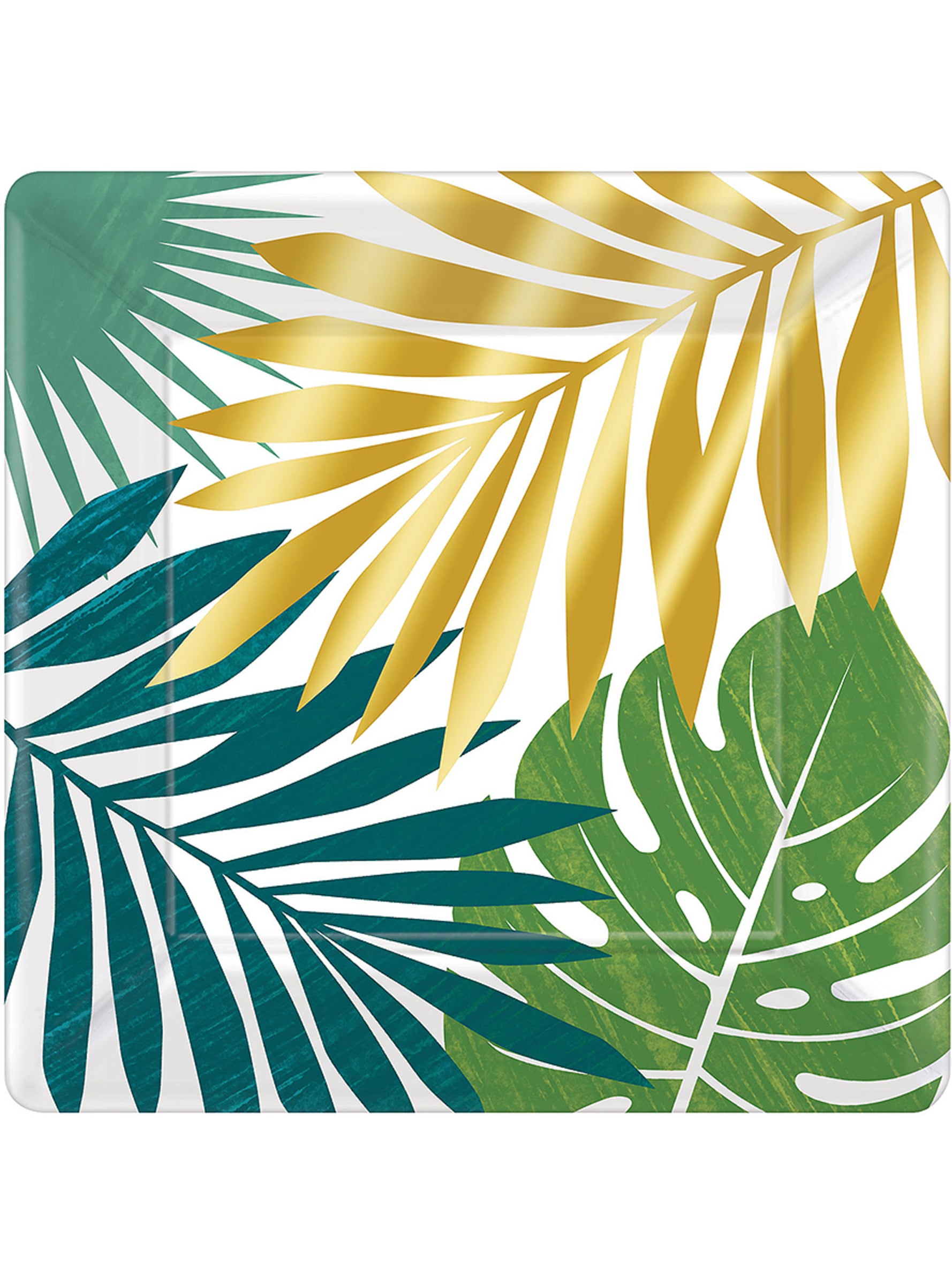 8 assiettes feuilles tropicales - Key West