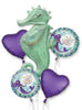 Bouquet ballons aluminium hippocampe - Mermaid Wishes