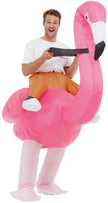 Déguisement gonflable flamant rose adulte