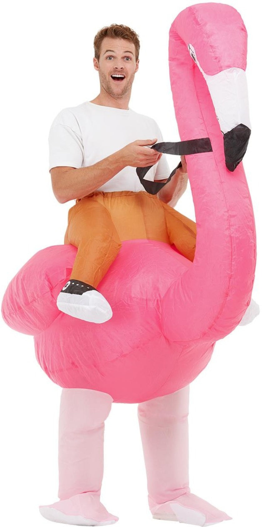 Déguisement gonflable flamant rose adulte