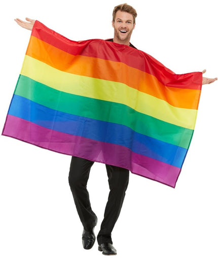 Déguisement drapeau arc-en-ciel adulte