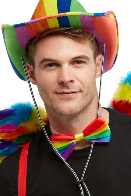 Noeud papillon arc-en-ciel adulte