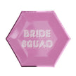 8 assiettes hexagonales roses en carton - Bride Squad