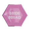8 assiettes hexagonales roses en carton - Bride Squad