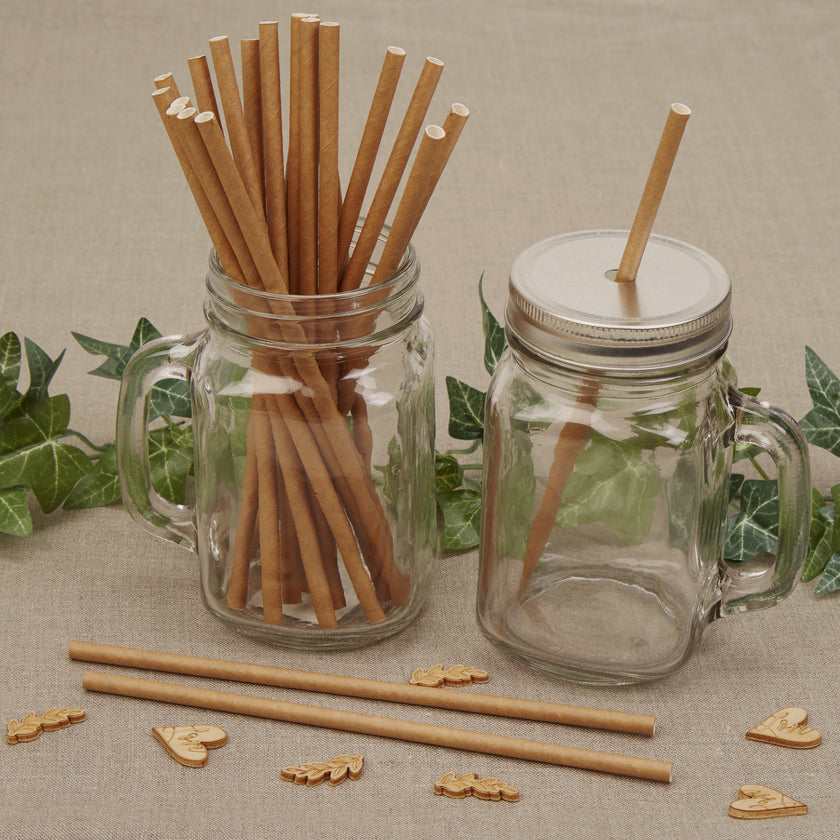 25 pailles en carton - Hearts & Krafts