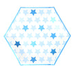 8 grandes assiettes hexagonales en carton - Little Star Blue