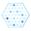 8 grandes assiettes hexagonales en carton - Little Star Blue