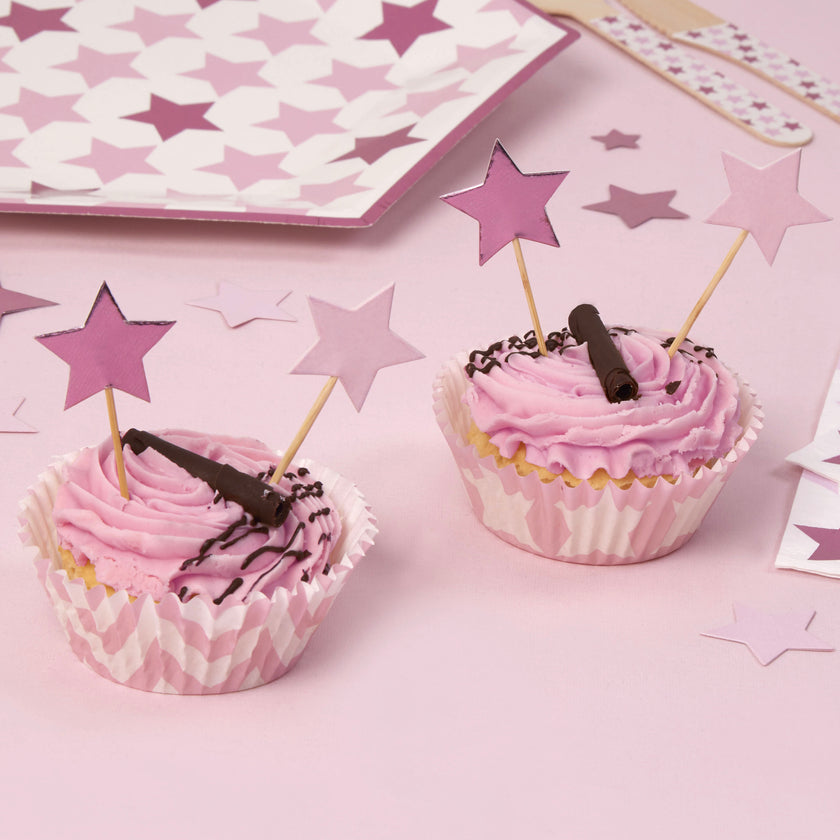 20 pics décoratifs pour gâteau en forme d'étoile - Little Star Pink