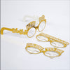 8 lunettes dorées en carton - Woo Hoo Hen Do