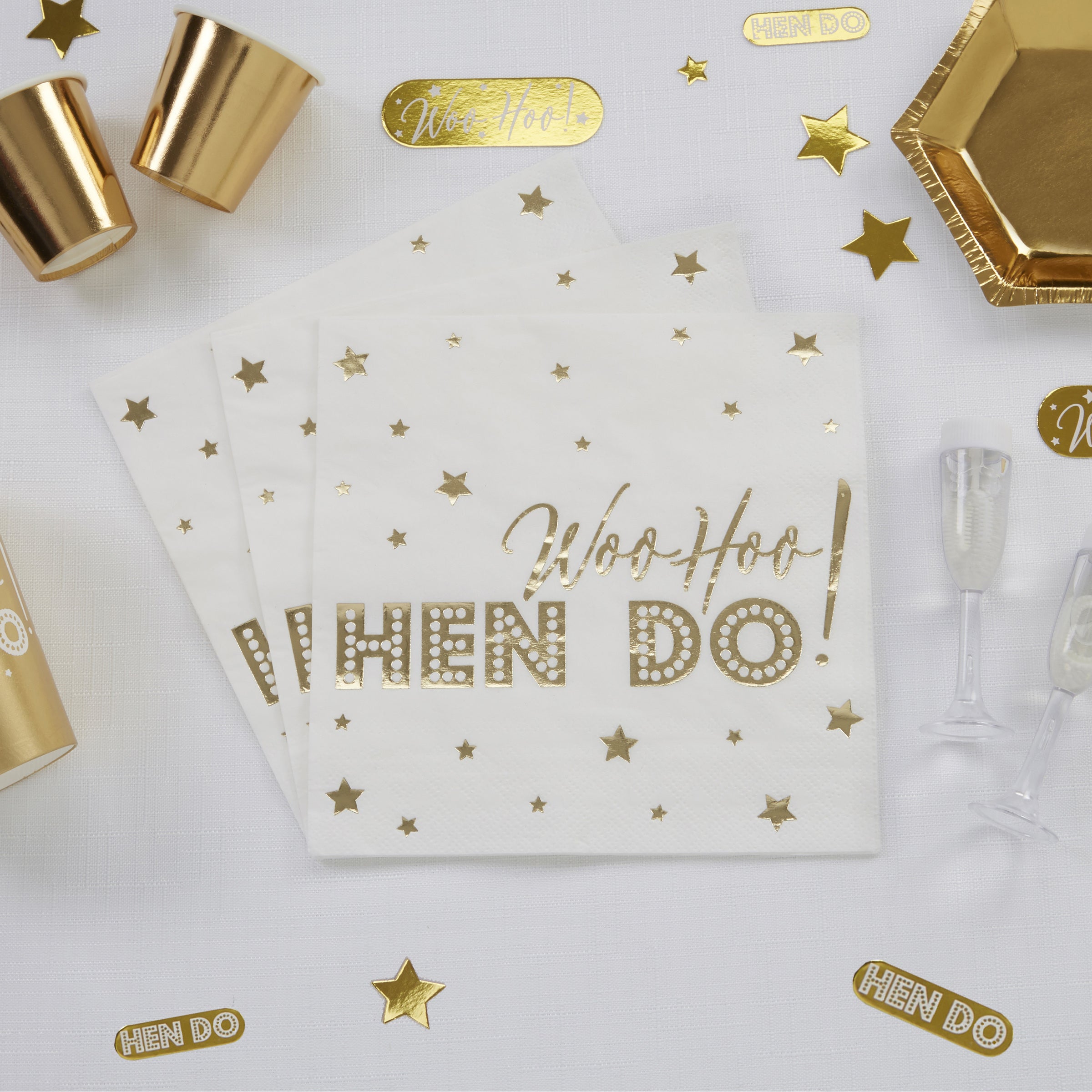 16 serviettes en papier - Woo Hoo Hen Do