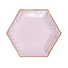 8 assiettes hexagonales en carton - Glitz & Glamour Pink & Rose Gold