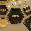 8 moyennes assiettes hexagonales en carton 