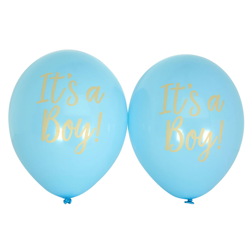 8 ballons en latex bleus 
