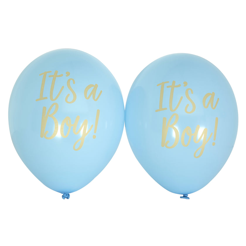 8 ballons en latex bleus 