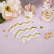 25 sachets en papier zigzag rose et doré - Pattern Works