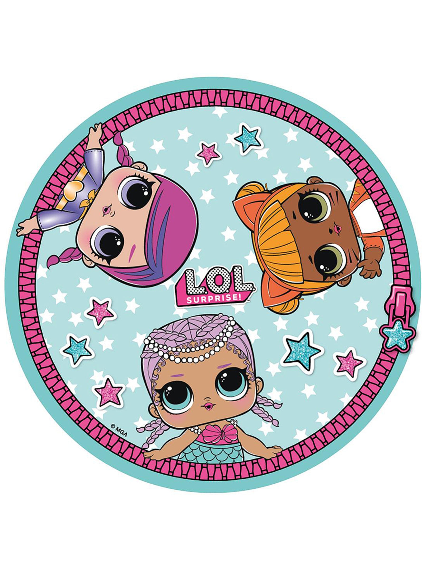 Serviette LOL Surprise ronde enfant